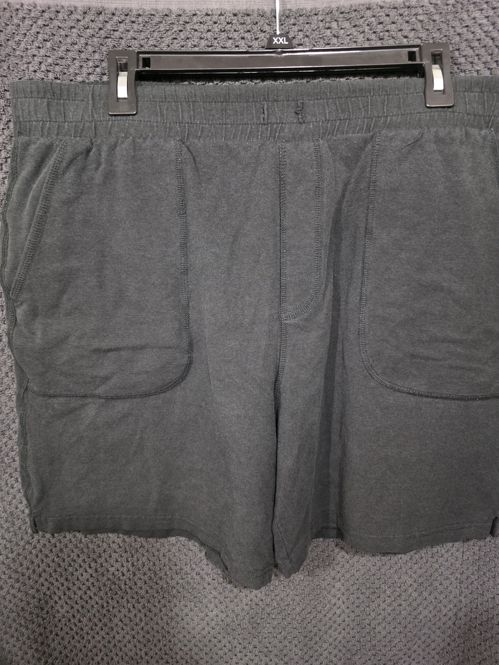 Men's Dark Gray Athletic Lounge Shorts with Elastic Waist